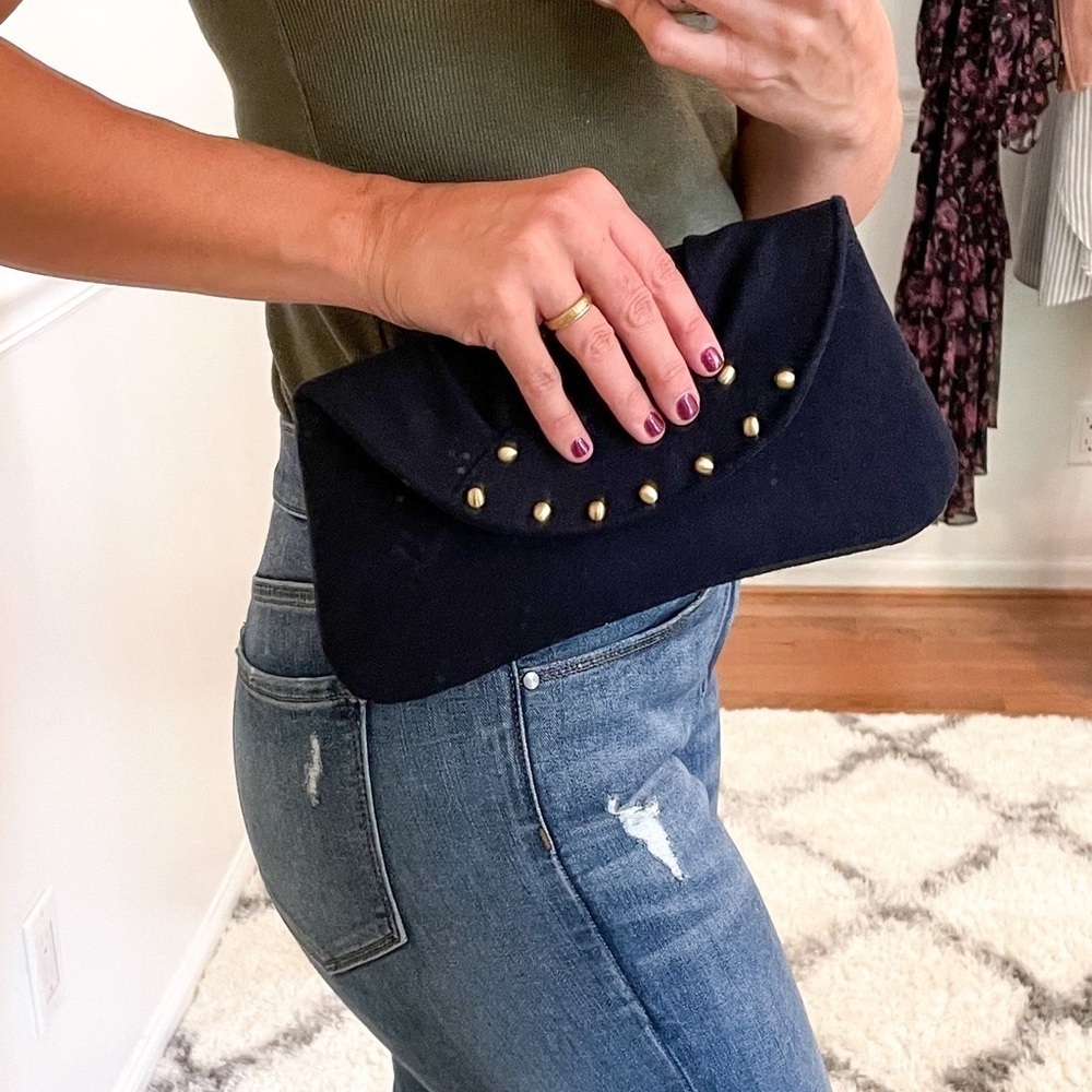 Vintage Wool Felt Clutch Handbag